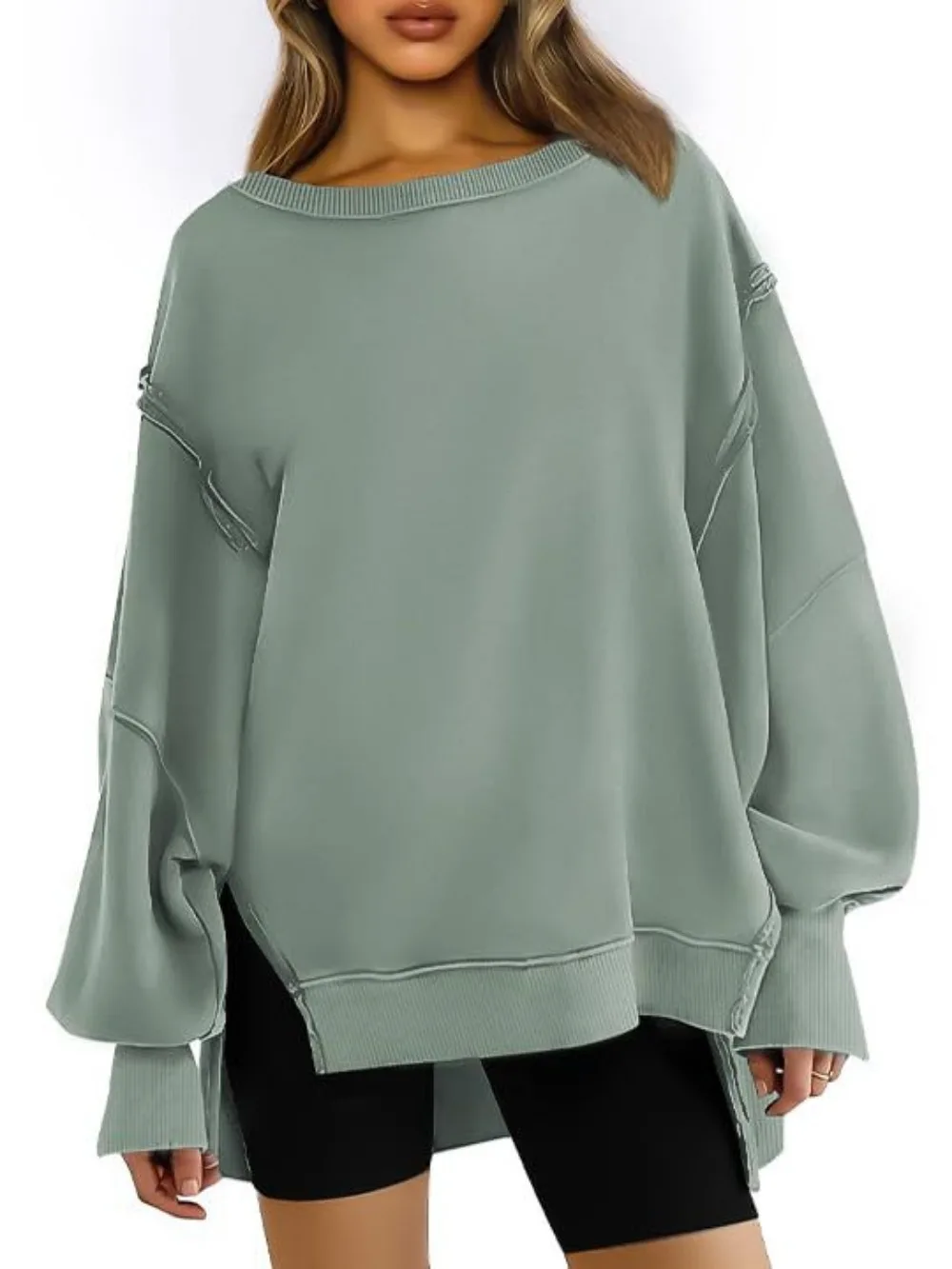 Sudaderas informales de gran tamaño con cuello redondo para mujer, sudaderas con capucha, trajes de moda para niñas adolescentes, ropa de invierno