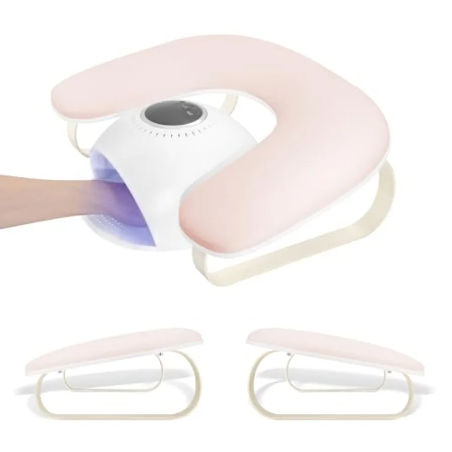 

Manicure Arm Rest for Nails Tech Cleanable Leather Nail Arm Rest Stand U Shaped Hand Rest Pillow for Acrylic Nail Salon Home Us