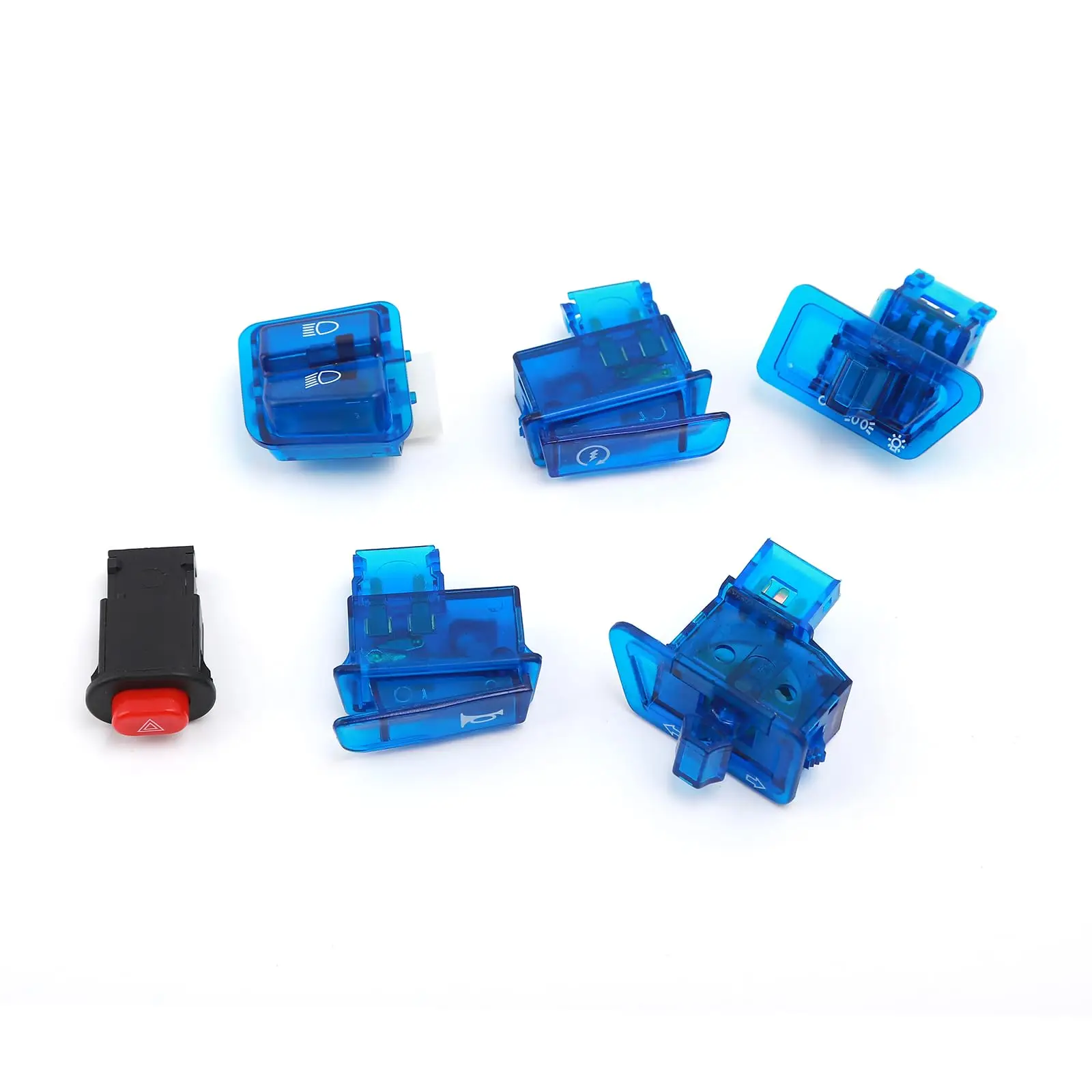 

Chinese Scooter Handlebar Control Switch Button Kit for GY6 50cc 150cc Moped TaoTao Jonway Roketa Start Horn Dimmer Turn Signal