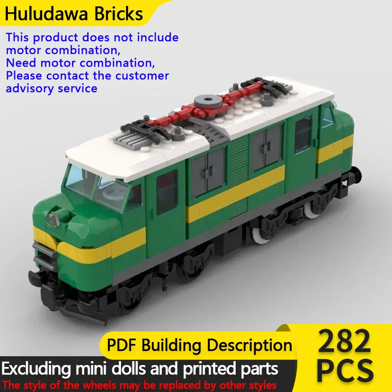 

City Car Model MOC Building Bricks Vintage Spanish Locomotive Modular Technology Assemble Children Suit Toys Gifts Holiday