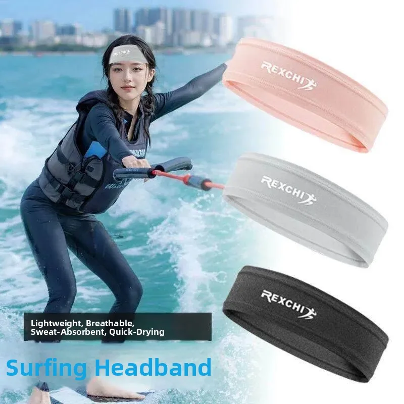 New Dive Hairband Unisex Swimming Headband Surf Elastic Sweat Absorbent Hair Tie Training Anti-slip Sports Headwear Accessory