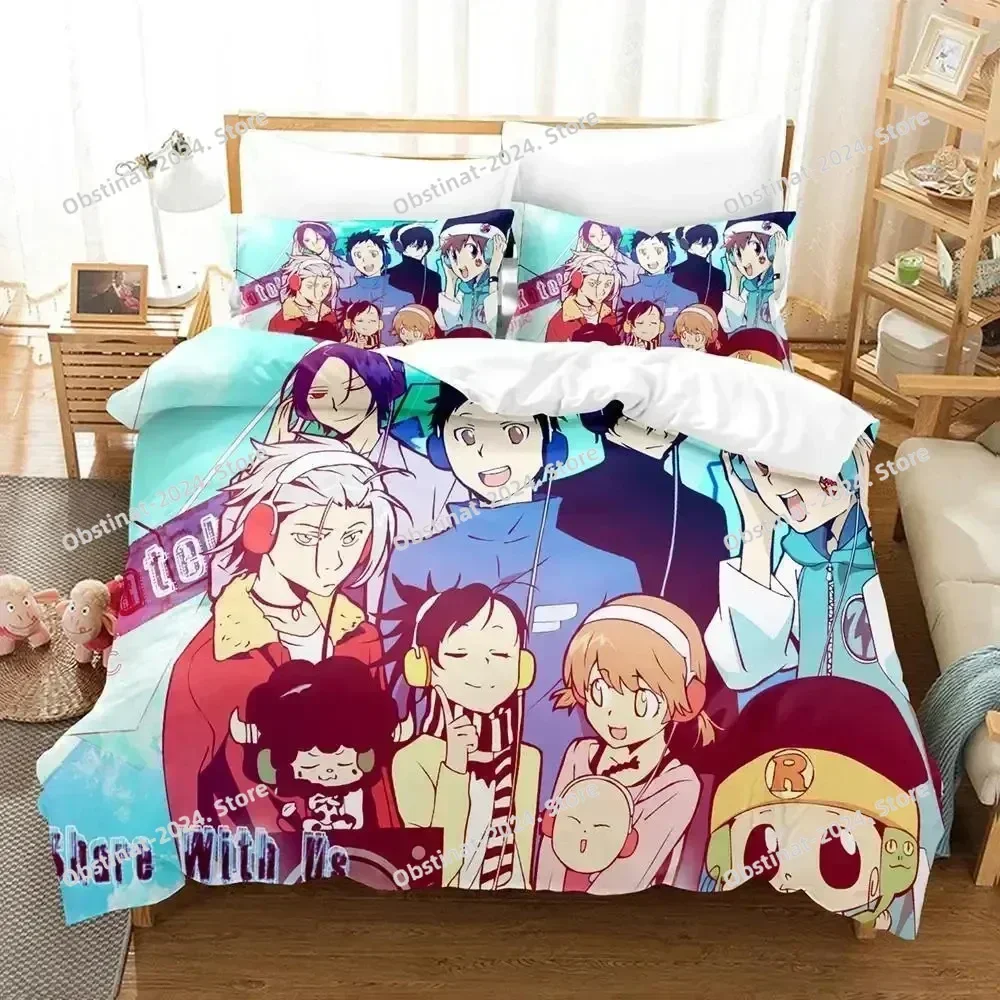 3D Anime HITMAN REBORN Bedding Set Printed Bed Set With Pillowcase Bed Duvet Cover Soft Single Double Queen Super King Size