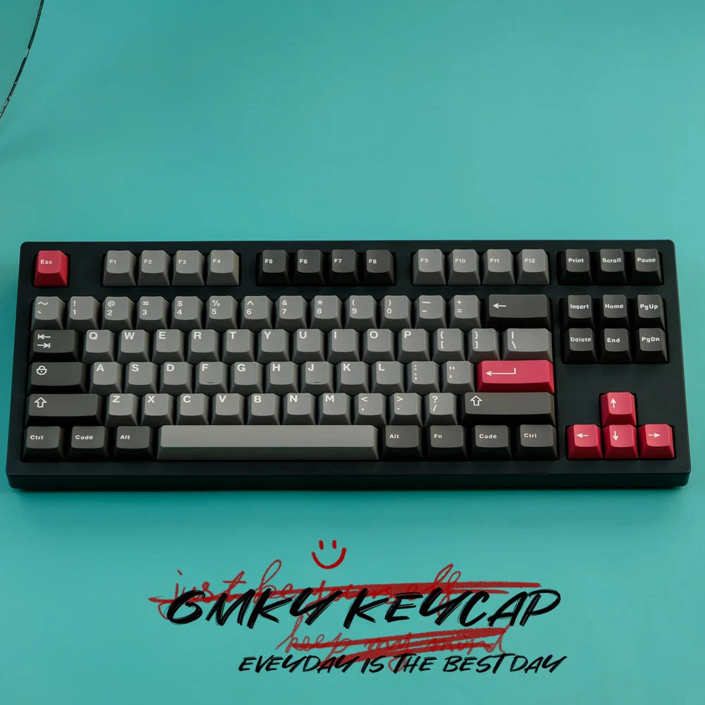 GMKY DOLCH Colors Keycaps Cherry Profile DOUBLE SHOT ABS FONT PBT Keycaps ABS Font for MX Switch Mechanical Keyboard