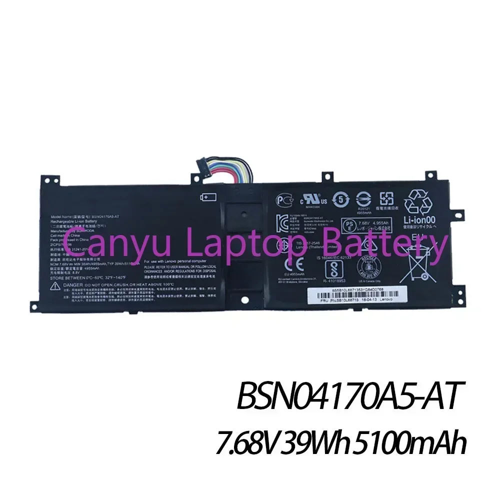 BSNO4170A5-AT For Lenovo Miix 510-12IKB 12ISK 520-12IKB 2ICP5/70/106 BSN04170A5-AT BSNO4170A5-LH 5B10L68713 Laptop battery