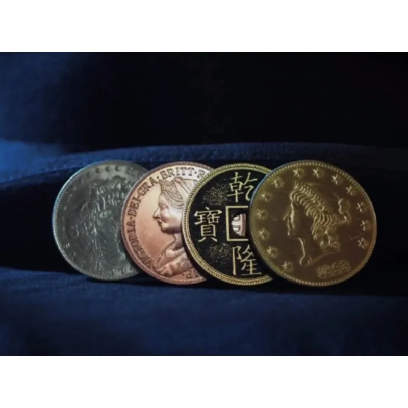 Juego de magia de monedas de oro Final definitivo con trucos súper cerradados, trucos de magia profesionales de primer plano para magos