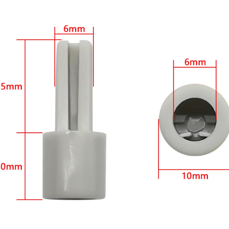 

10 шт., удлиняющий вал потенциометра смесителя, серый пластиковый удлинительный вал 10 мм X 25 мм, полуотверстие вала 6 мм