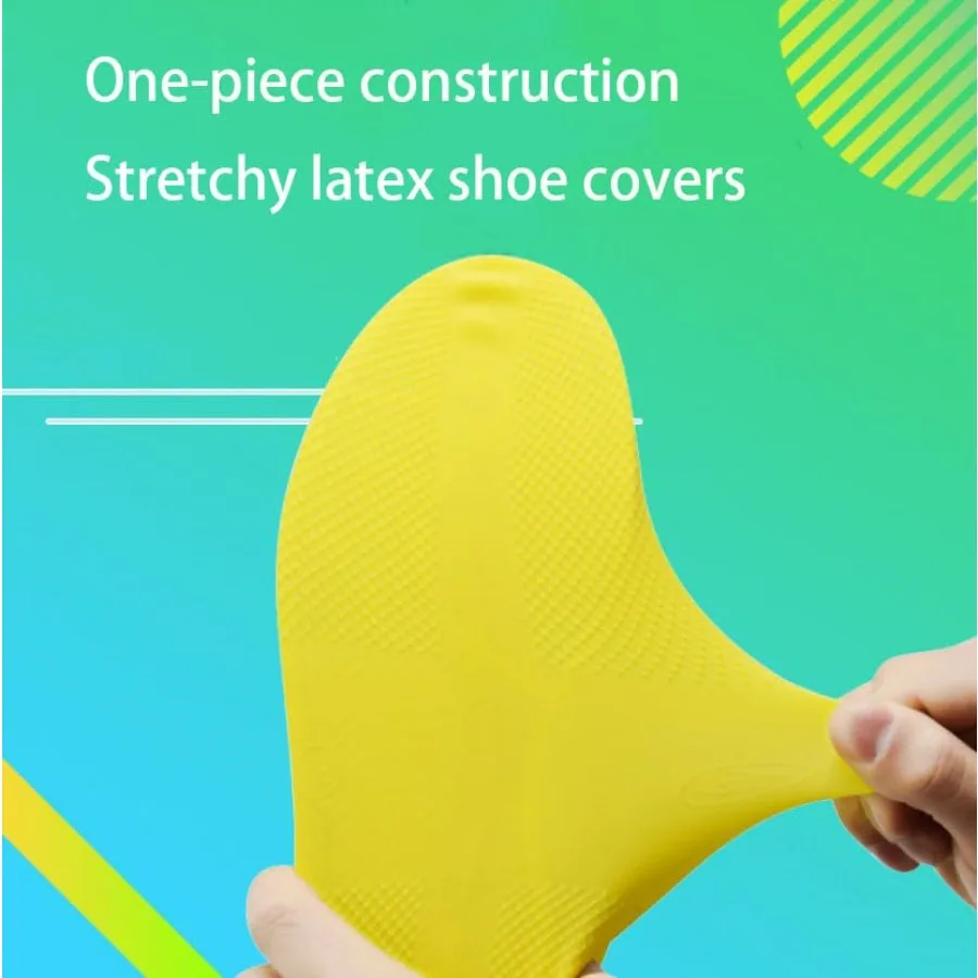 Latex Rain Shoe Covers for Women and Men, Waterproof Reusable Silicone Non Slip for Outdoor,,L (US 9-12 - view 4