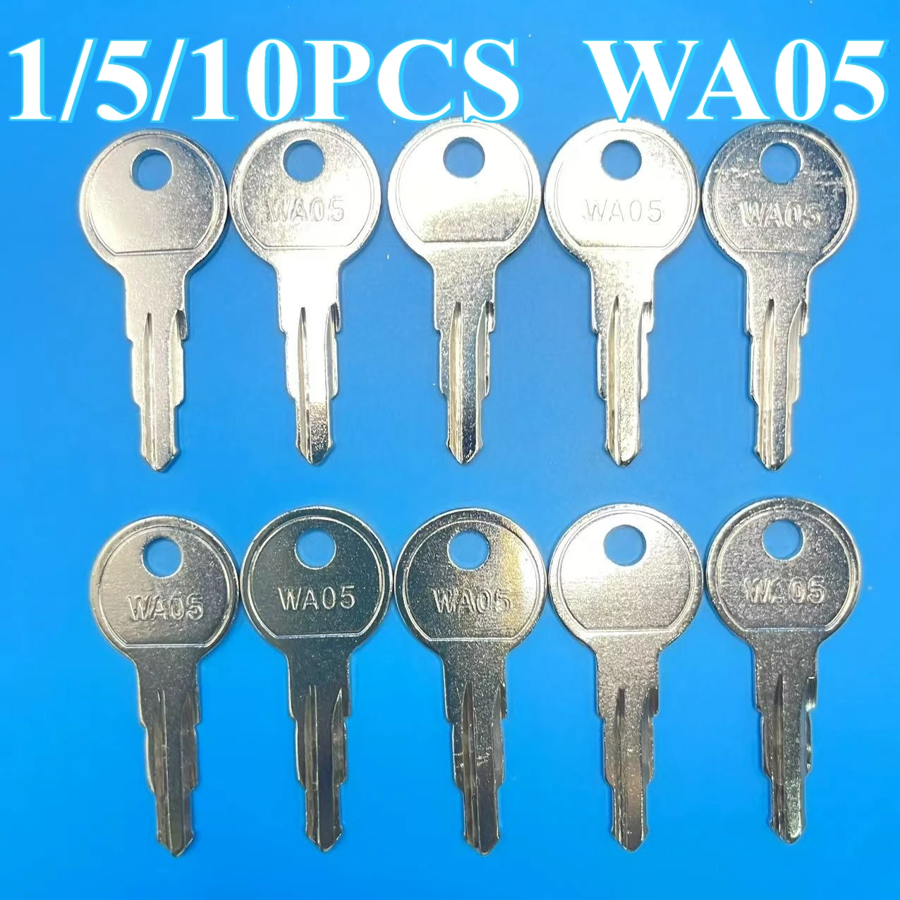 1/5/10Pcs WA05 KEYS Ignition Start Keys WA05 Compatible with Terex Heavy Equipment