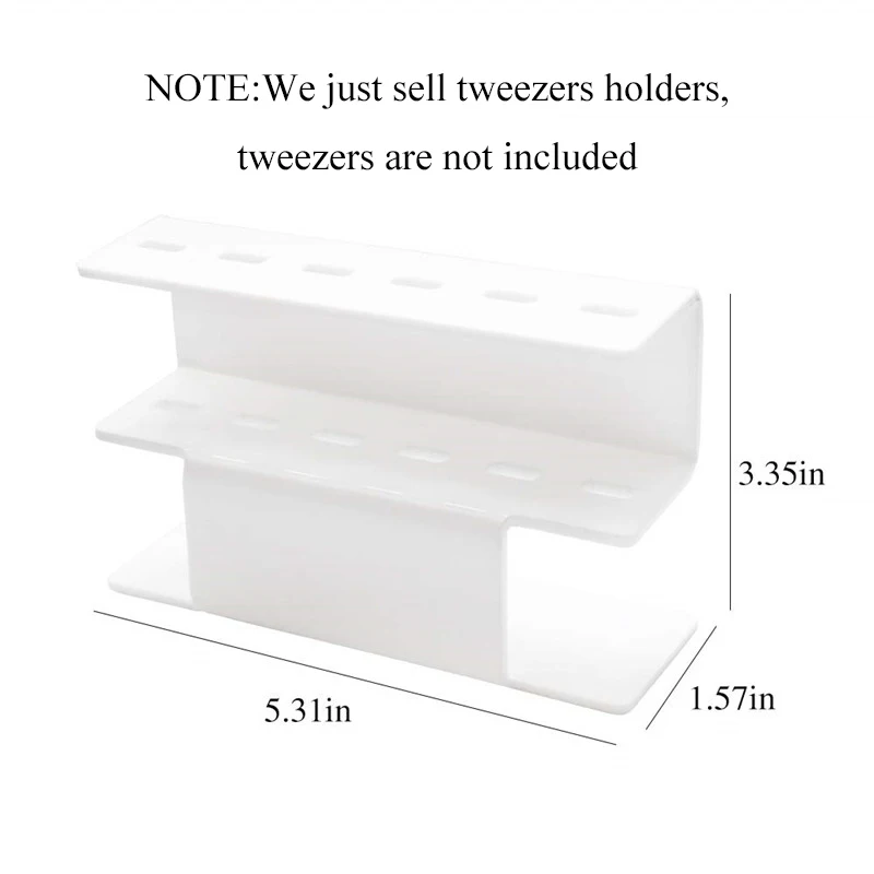 6 Holes Acrylic Tweezers Holder Display Stand Tweezers Storage Shelf Holder For Eyelash Extension Supplies Graft Lash Tool