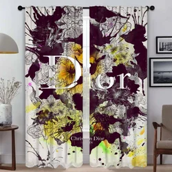 Elegant Room Curtains for Camera Luxury Brands Living Room Curtain Partition Tulle for Bedroom Halloween Decoration Shades Child