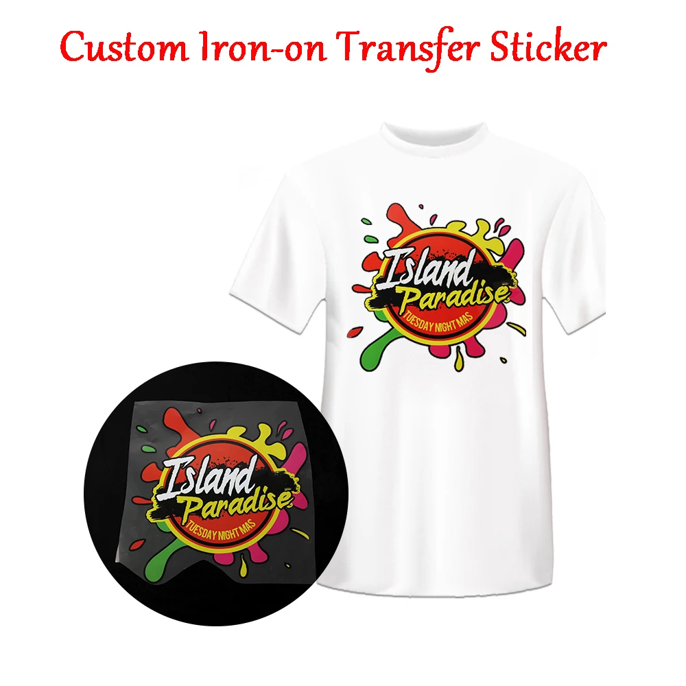 Custom Iron on Transfer Sticker for Clothes Patches DIY Thermo Sticker Appliques for T-shirt Hats Bags Pants Print Your Own Logo