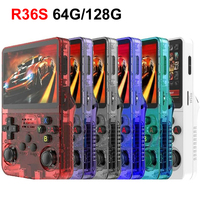 R36S Retro Handheld Video Game Console Linux System 3.5 Inch IPS Screen R35s Pro Portable Pocket Video Player 64GB/128GB Games