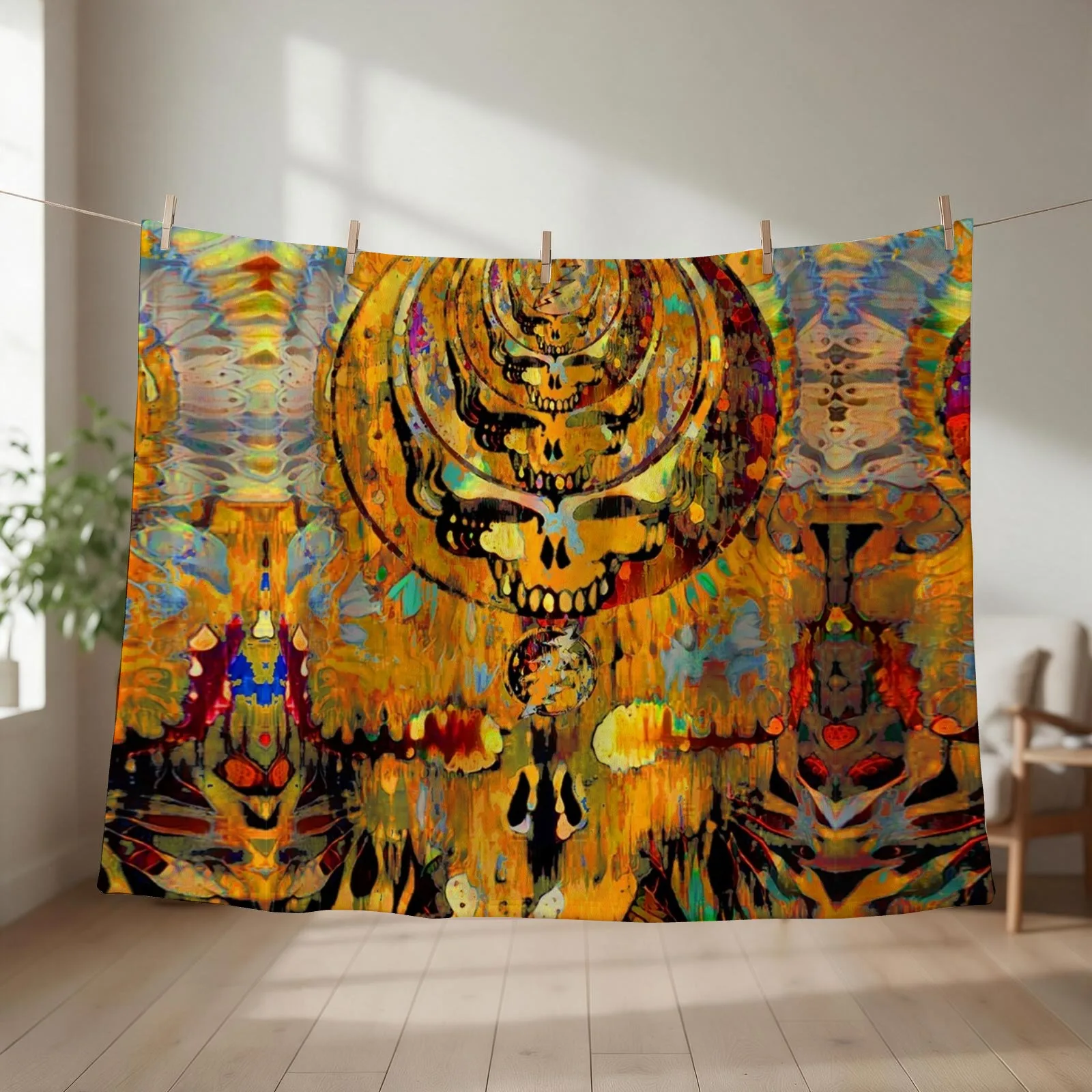 Dripping Tangerine Throw Blanket valentine gift ideas Plaid on the sofa Blankets Sofas Of Decoration For Sofa Thin Blankets