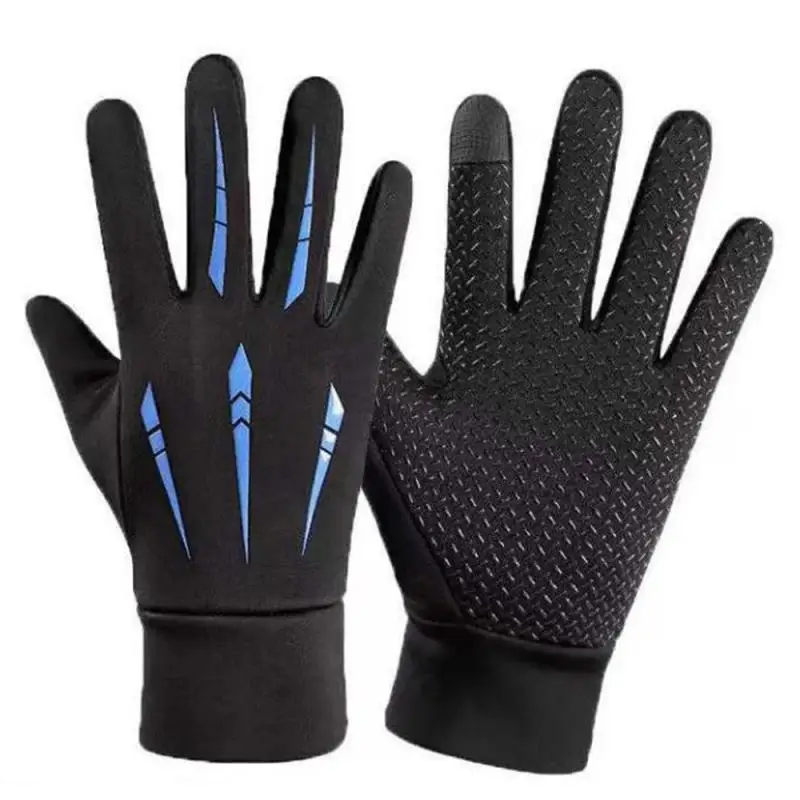 Guantes de montar impermeables de invierno para hombre, adecuados para deportes al aire libre, correr, esquí en motocicleta, pantalla táctil