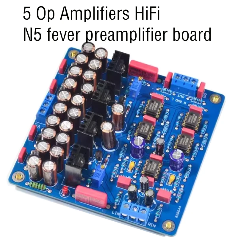 

Плата предусилителя N5 HiFi класса A с 5 операционными усилителями 5532/2604, 2-канальная плата предусилителя класса A