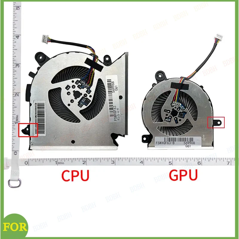 Laptop Cpu Gpu Cooling Fan For MSI GF65 GF63 GF76 GL76 GF66 MS-1583/1581/16R1/16R2/16R3/16R5/16W1 WF65 N413 N433 N477 N459 N460
