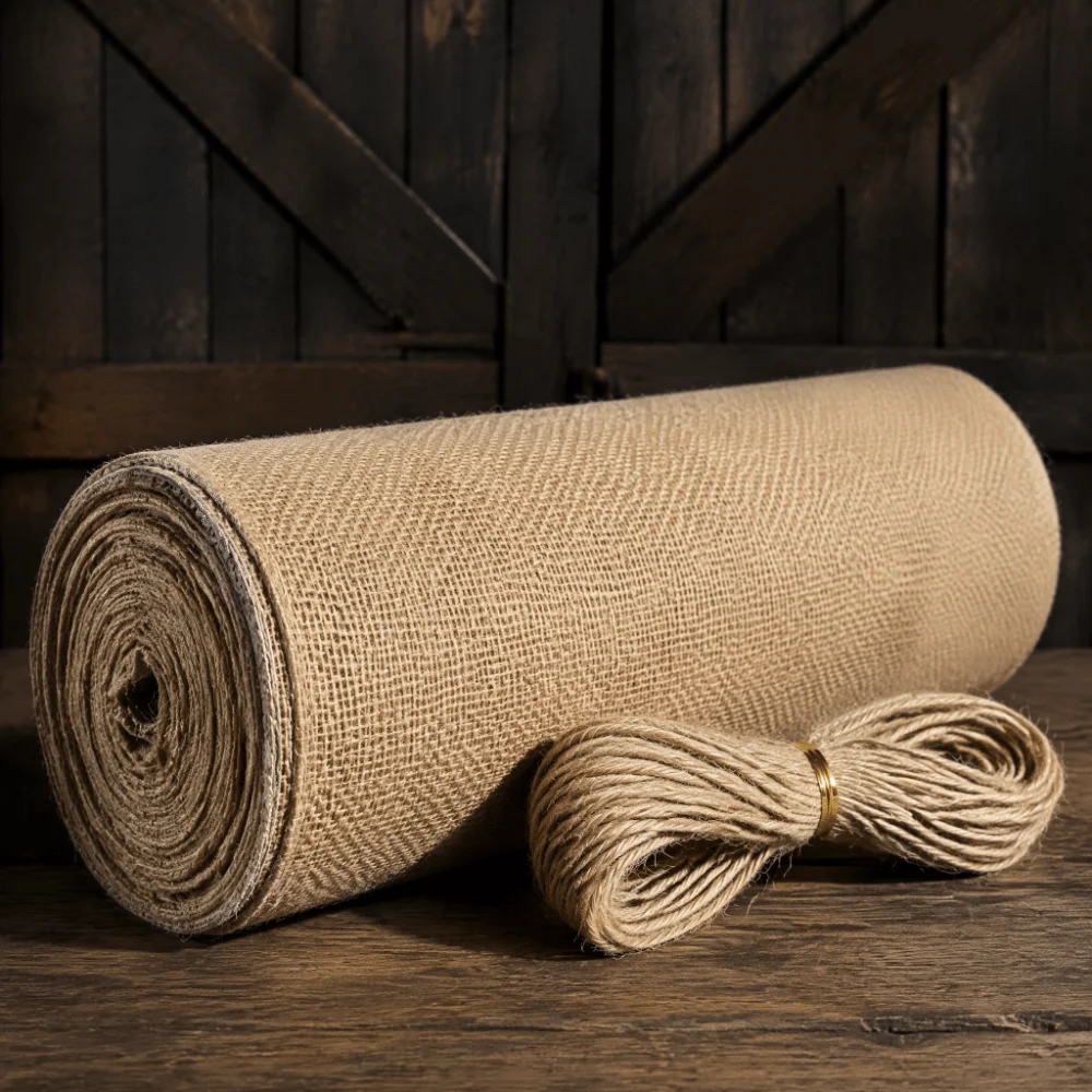 Natural Jute Tree Wrap Tape Burlap Cloth Natural Fabric Winter Tree Wrap Outdoor Protective Wrap Tape Frost Blanket