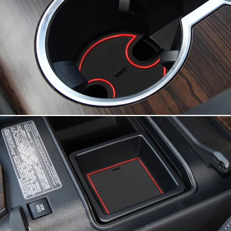 For Toyota Land Cruiser 300 2022-2026 Interior Decoration Accessories Lc300  Storage Grid Sink Water Cup Mat Storage Box Mat