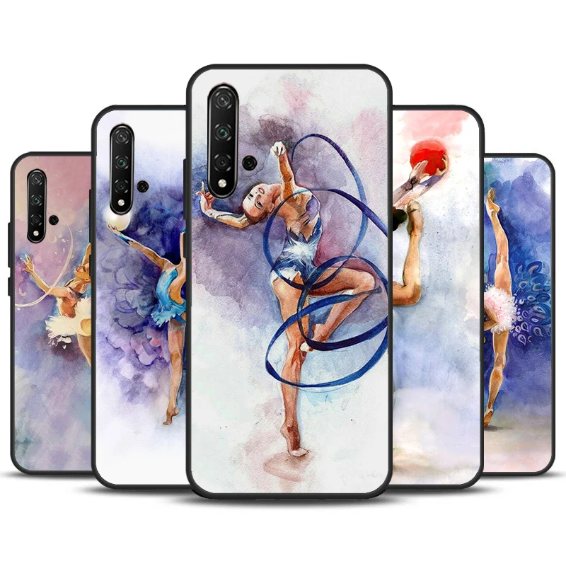 Gymnastics Oil Painting Case For Huawei Nova Y90 Y91 Y60 Y61 Y70 10 9 SE 11 Pro 5T 11i 8i 3i P20 P40 P30 Lite Cover