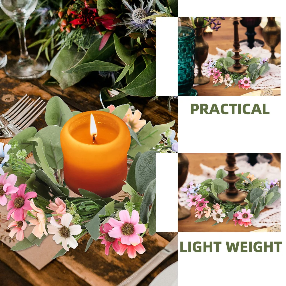 

3pcs Eucalyptus Wreath Artificial Wreaths For Front Door Home Hanging Decor Wedding Festival Ornament Autumn Leaves