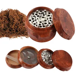 40mm 4-layer Resin Herb Tobacco Grinder Manual Smoke Grass Spice Grinder Herbal Tobacco Crusher Machine Smoking Pipe Accessories