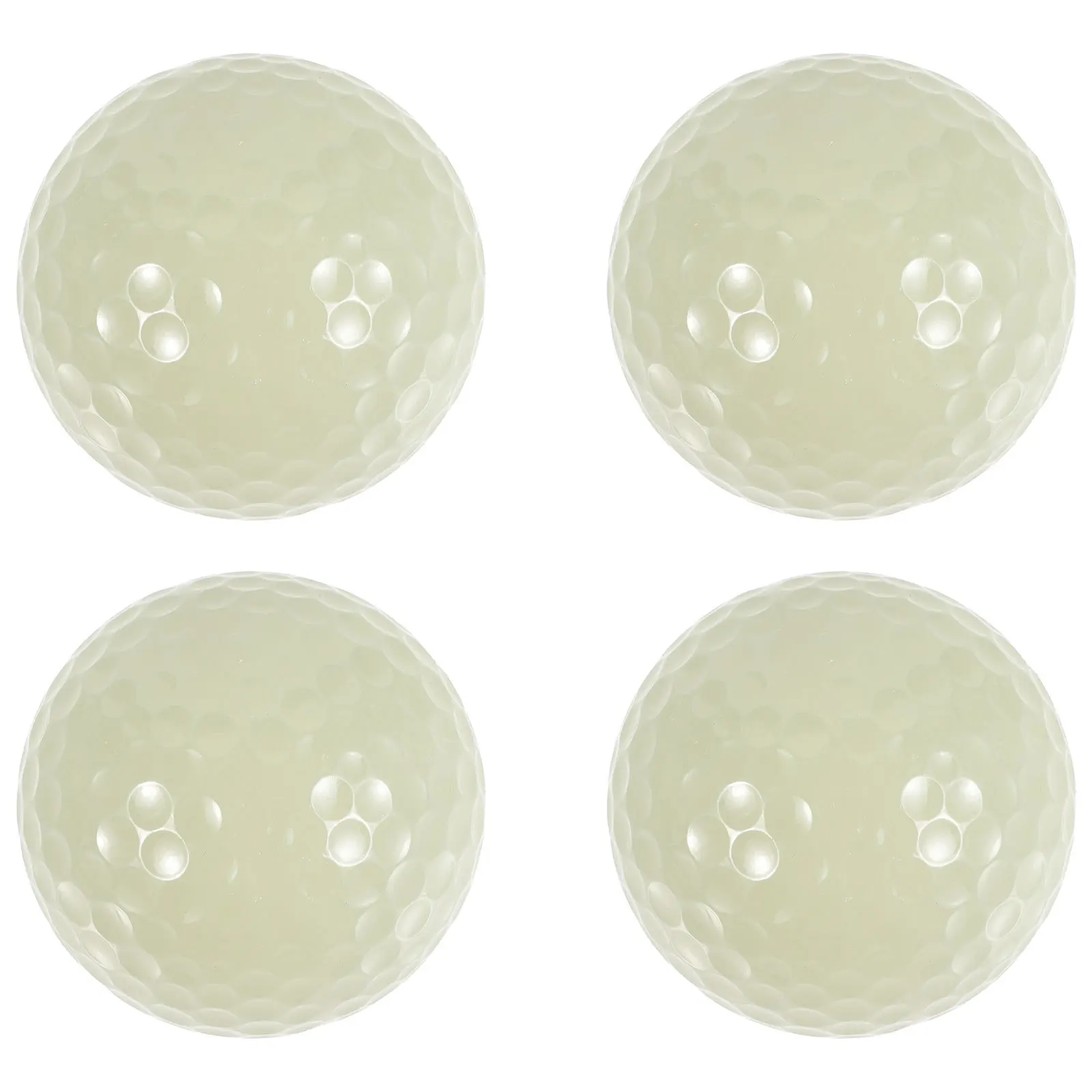 4 قطعة توهج في الظلام كرات الغولف مضيئة المطاط ليلة التدريب كرات الغولف قابلة لإعادة الاستخدام كرة جولف الفلورسنت للرياضة في الهواء الطلق