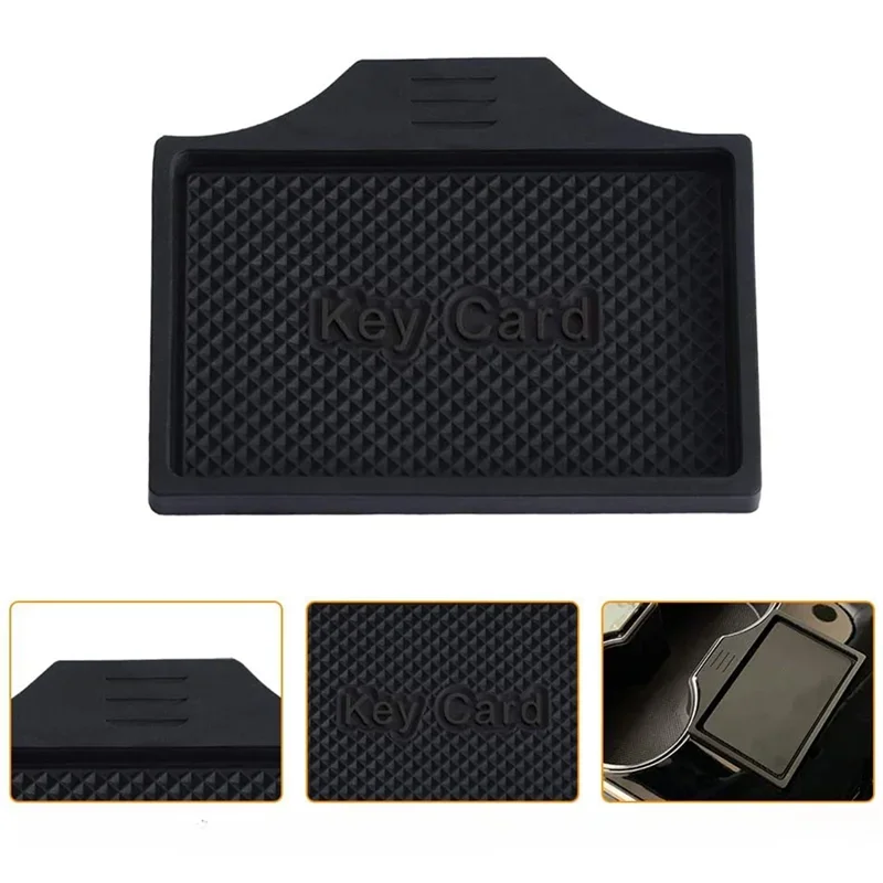 Key Card Mat for Tesla Model 3 Y S X Center Console Anti-Slip Holder Limit Soft Silicone Pad Protector Cover Modely Accessories