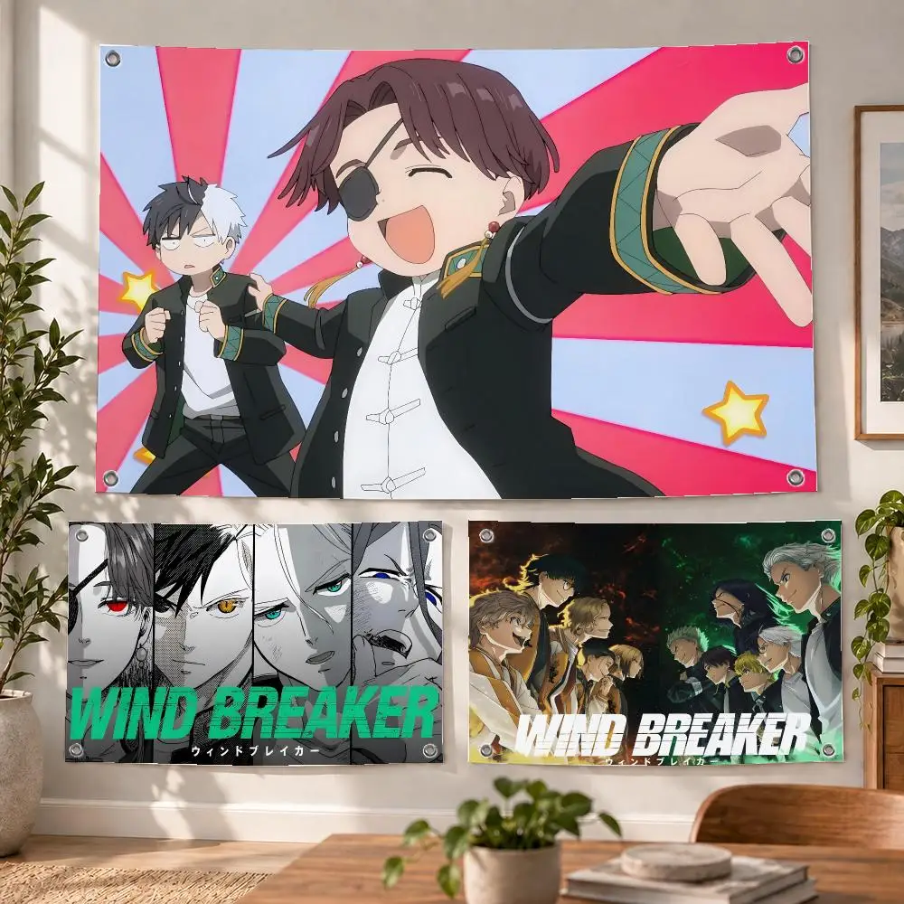 Anime Popular Historic Wind Breaker Flags Decorative Flag Banner Indoor Bedroom Dorm Gaming Room Wall Party Club Decor Fan Gift