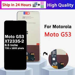 6.5'' High Quality For Motorola Moto G53 LCD Touch Panel Screen Digitizer Assembly For Motorola G53 LCD XT2335-2 Display Frame