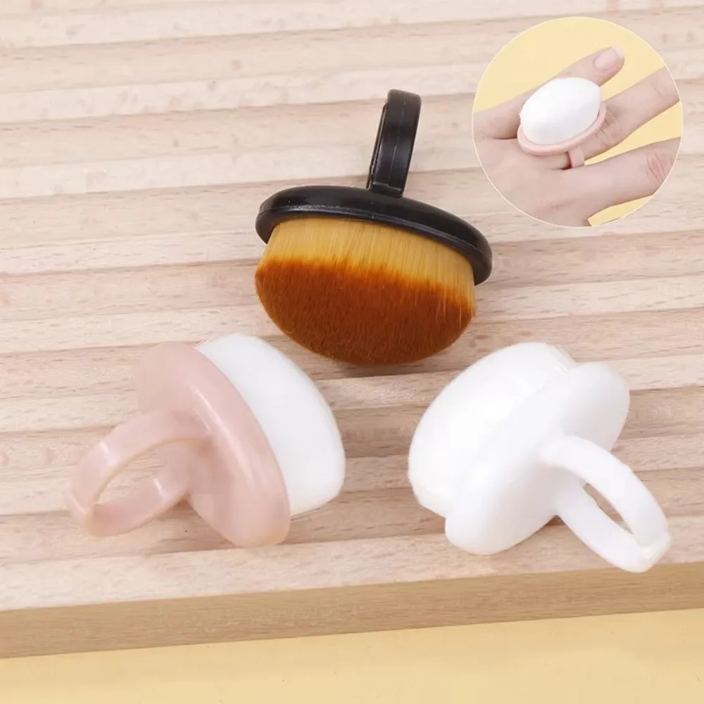 Ovale Nägel Kunst Staub Pinsel DIY Maniküre Werkzeuge Gel Staub Reinigung Ring-förmigen Pinsel Kunststoff Nägel Kunst Staub Reinigung Pinsel