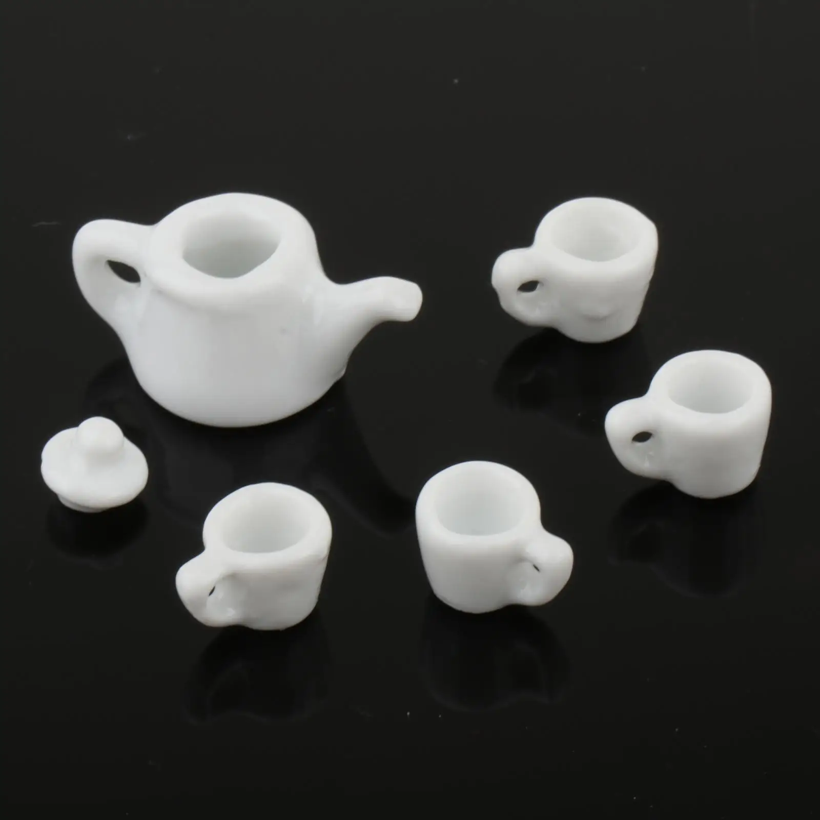 1:12 Dollhouse Miniature Tea Set Mini Furniture Toys Decoration for Dolls House Toy Desktop Photo Props Living Room Mini Kitchen