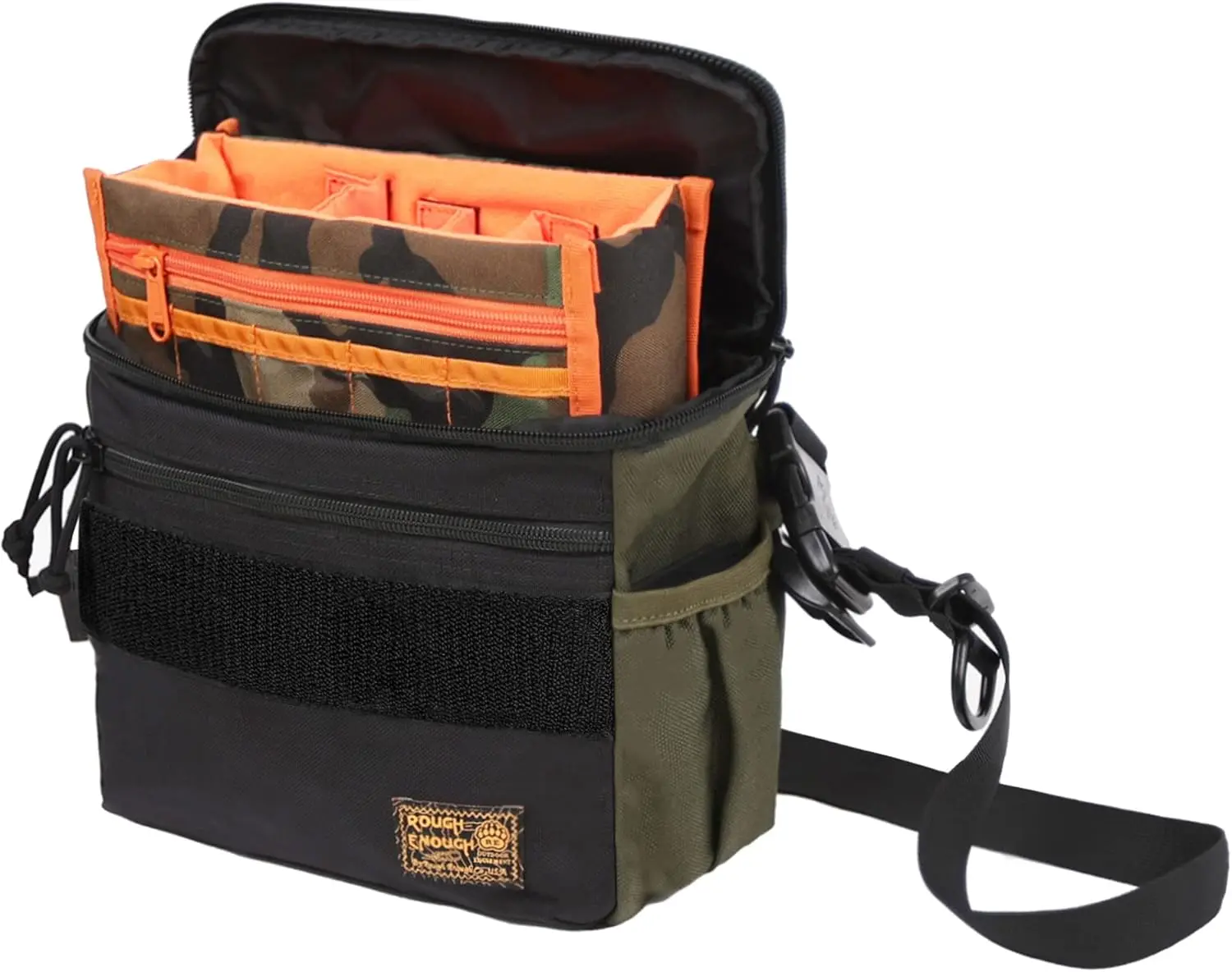 

Rough Enough Small DSLR Camera Bag Crossbody for Photographer Travel Adventure Storage with Insert Pouch System