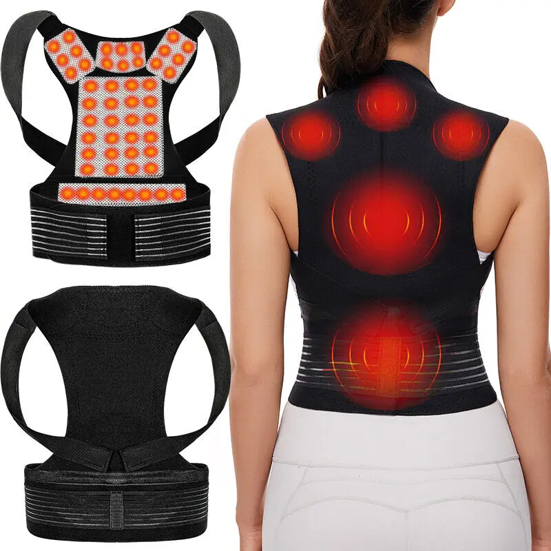 Magnetic Self Heating Belt Lumbar Lower Back Support Brace Vast Therapy Pain Relief Self-Heating Shoulder Pads