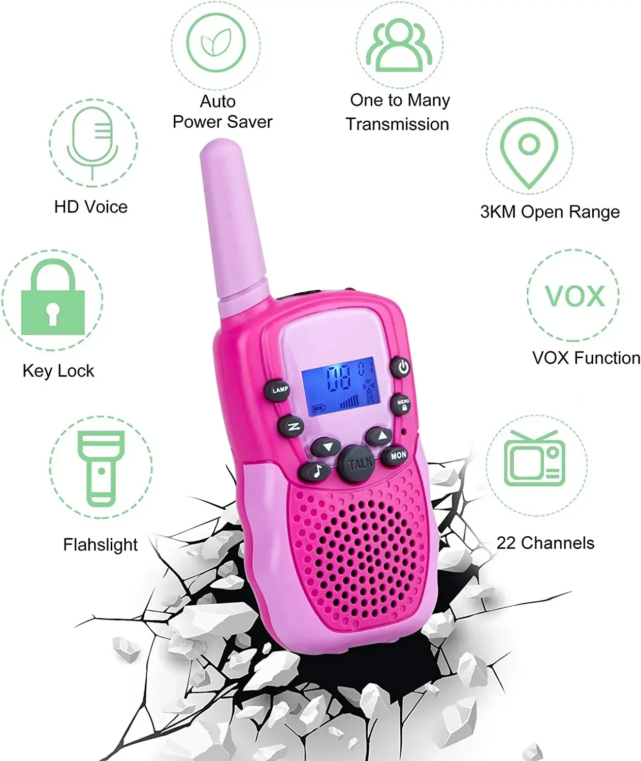 Walkie Talkie for Children, Two Way Radio, Brinquedos para Crianças, Presente de Aniversário, Meninos e Meninas, FRS, PMR, Presentes de Natal, 2PCs, T388