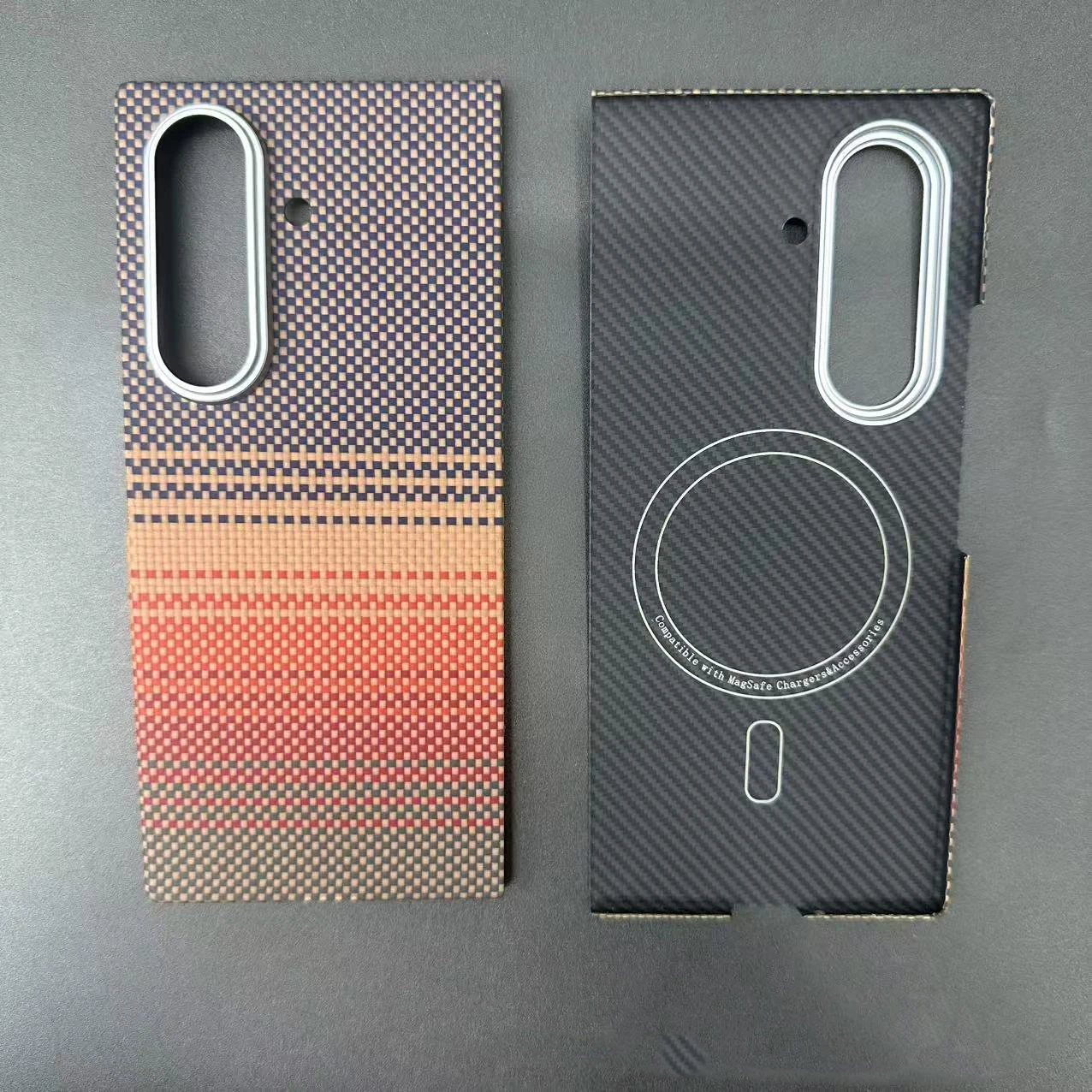 حافظة لهاتف سامسونج جالاكسي Z فولد 7 من ألياف الكربون الأراميد المغناطيسي لهاتف Magsafe حافظة شل ملحقات الهاتف المحمول كابا كوكيه