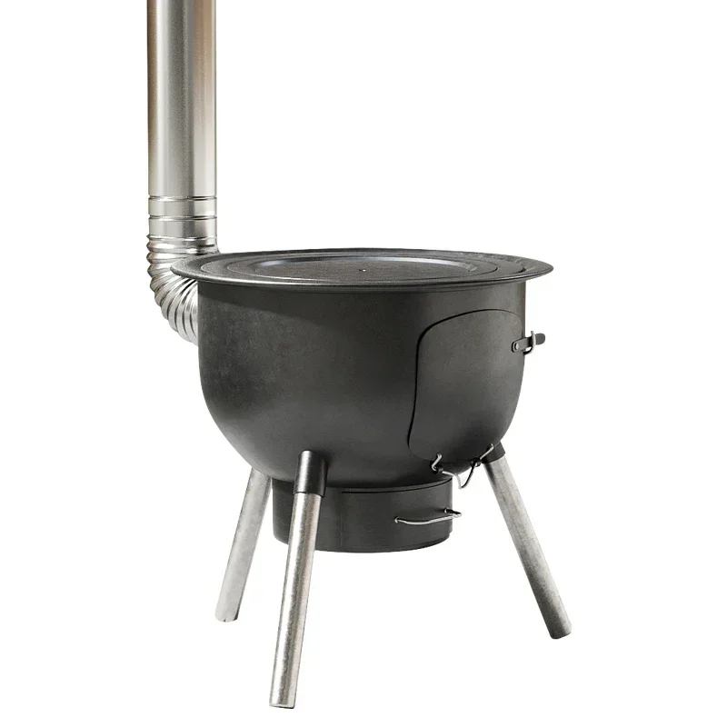 

Сельская дровяная печь, новая платформа с подогревом, большая кастрюля, открытый кемпинг