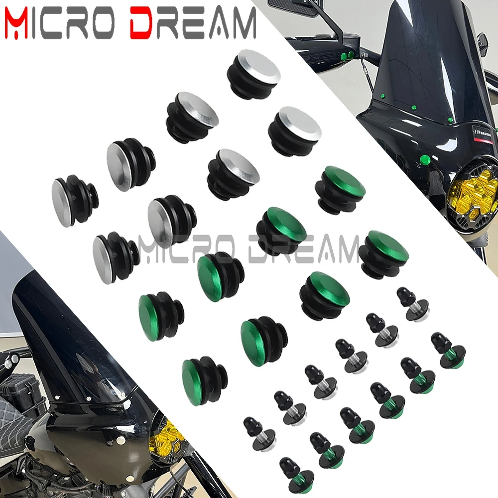 

For Memphis Shades Road Warrior Fairing Windshield Bolts Screws Fairing Handguard Bolt Bushing Inserts For Harley Softail Dyna