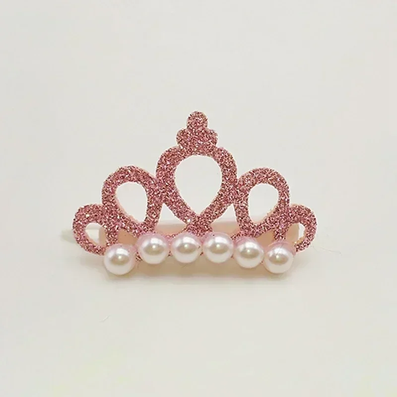 Pet Hair Clip Crown Pearl Hair Ornament Teddy Dog Hairgrip Kitten Cute Pet Hairpin Puppy Hair Grooming Accesorios Pet Supplies