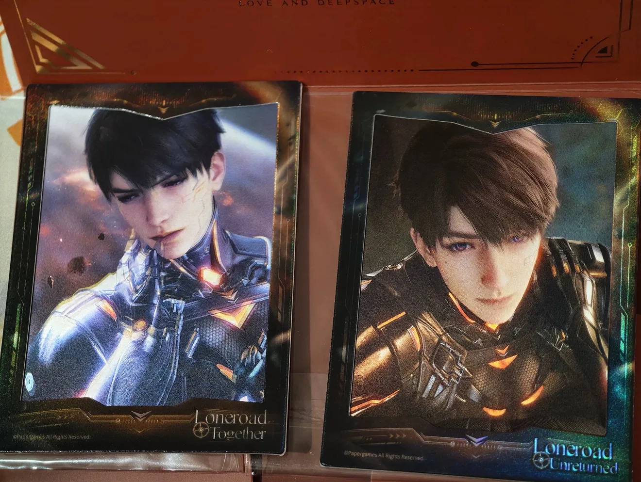 In Stock Official Game Love and Deepspace Caleb Grating Card Photo Set Ornament Doll Accessories Ultimate X-02 Series Anime Toy