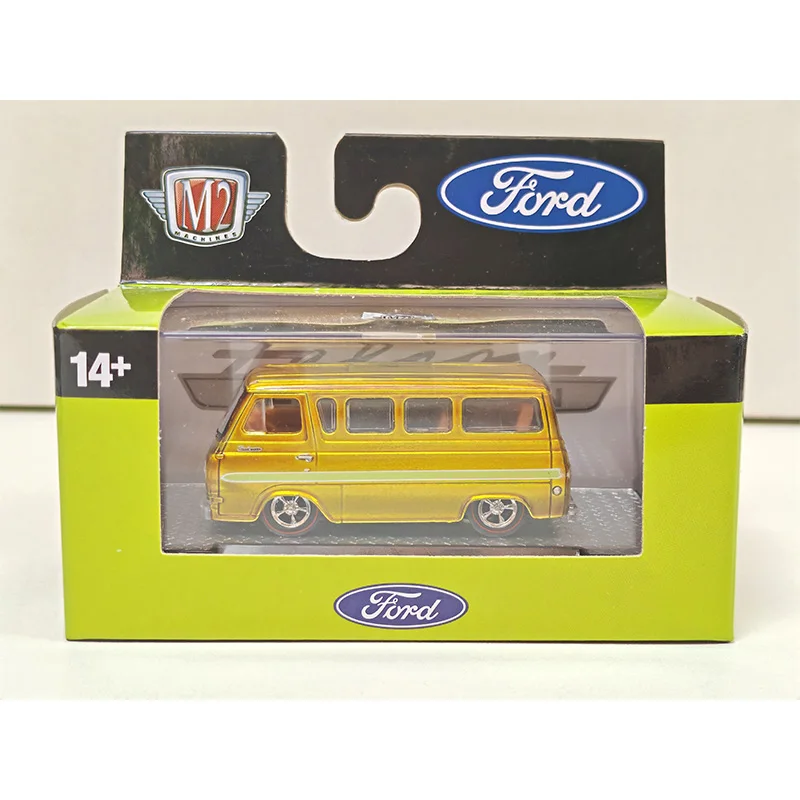 M2 Collectibles Machines 1/64 Scale Diecast 32600-75 1965 Econoline Falcon Club Wagon Lime Green Metallic Vehicle Gifts