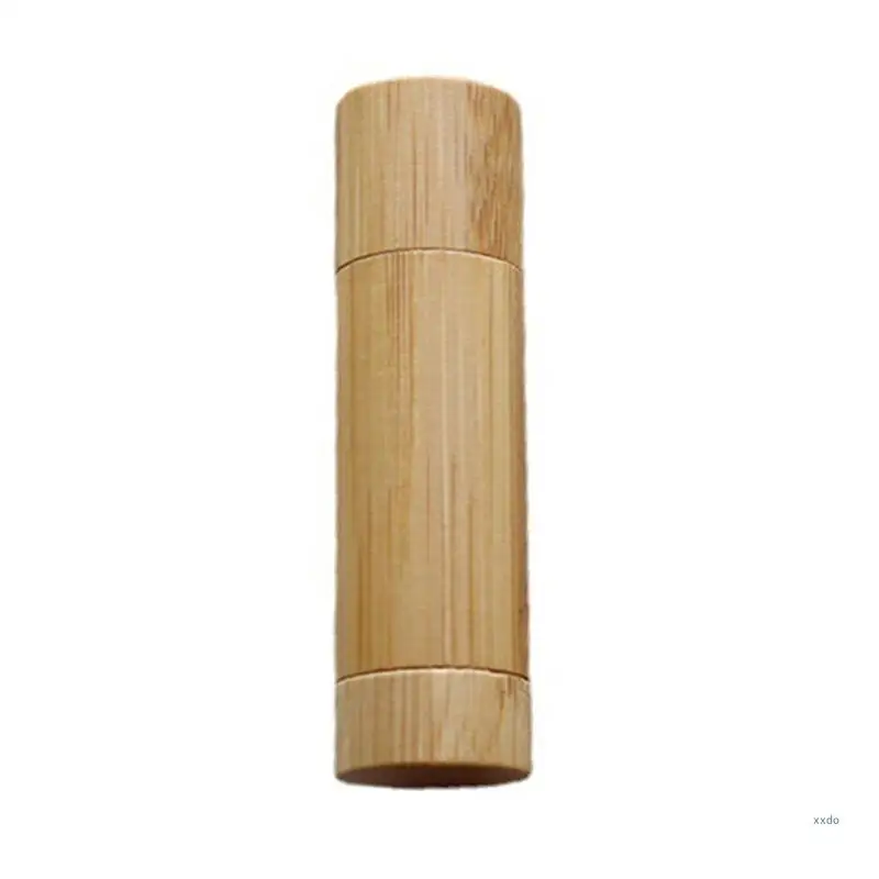 Multi Use Bamboo Cosmetic Tubes for Lipstick and Lip Balm Empty Natural Lip Balm Container for Fashion Users