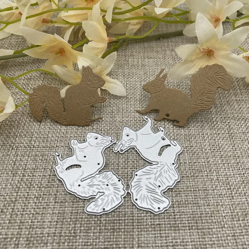 Squirrel Metal Cutting Dies Stencils For DIY Scrapbooking Decorative Embossing Handcraft Die Cutting Template Mold