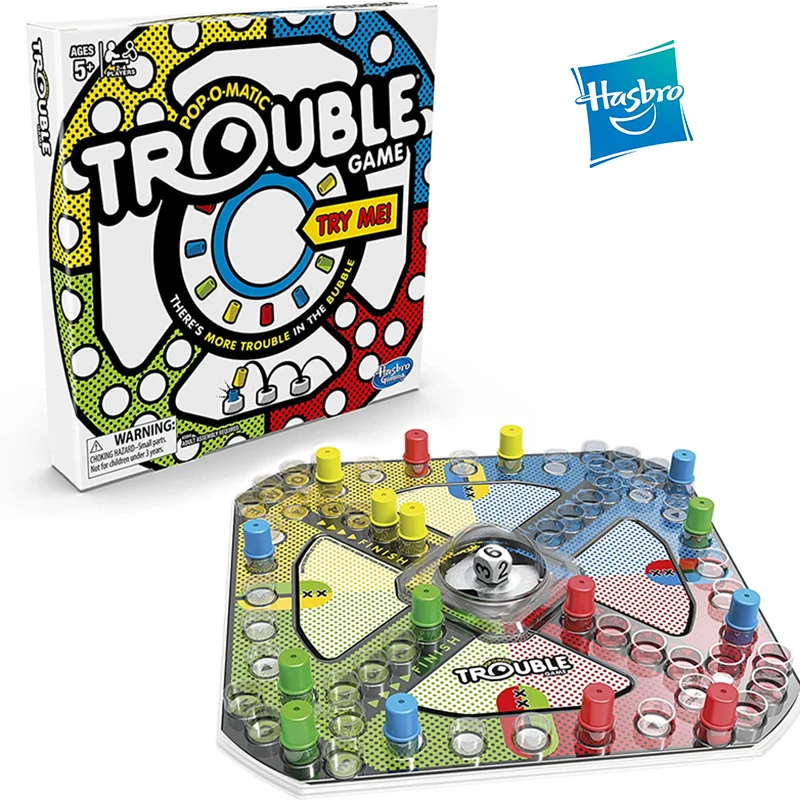 Hasbro Trouble Game Ludo Puzzle Games Board Games Parent-Child Activities Educational Games Children Adult Toy Gifts