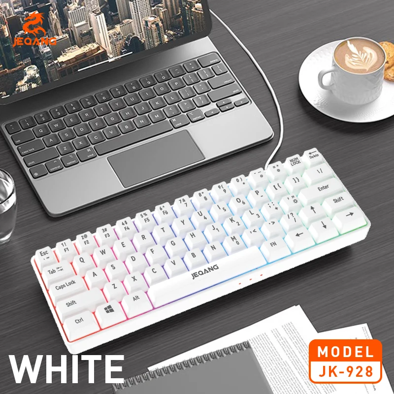 

JEQANG JK-928 wired RGB keyboard 61 keys illuminated wired keyboard
