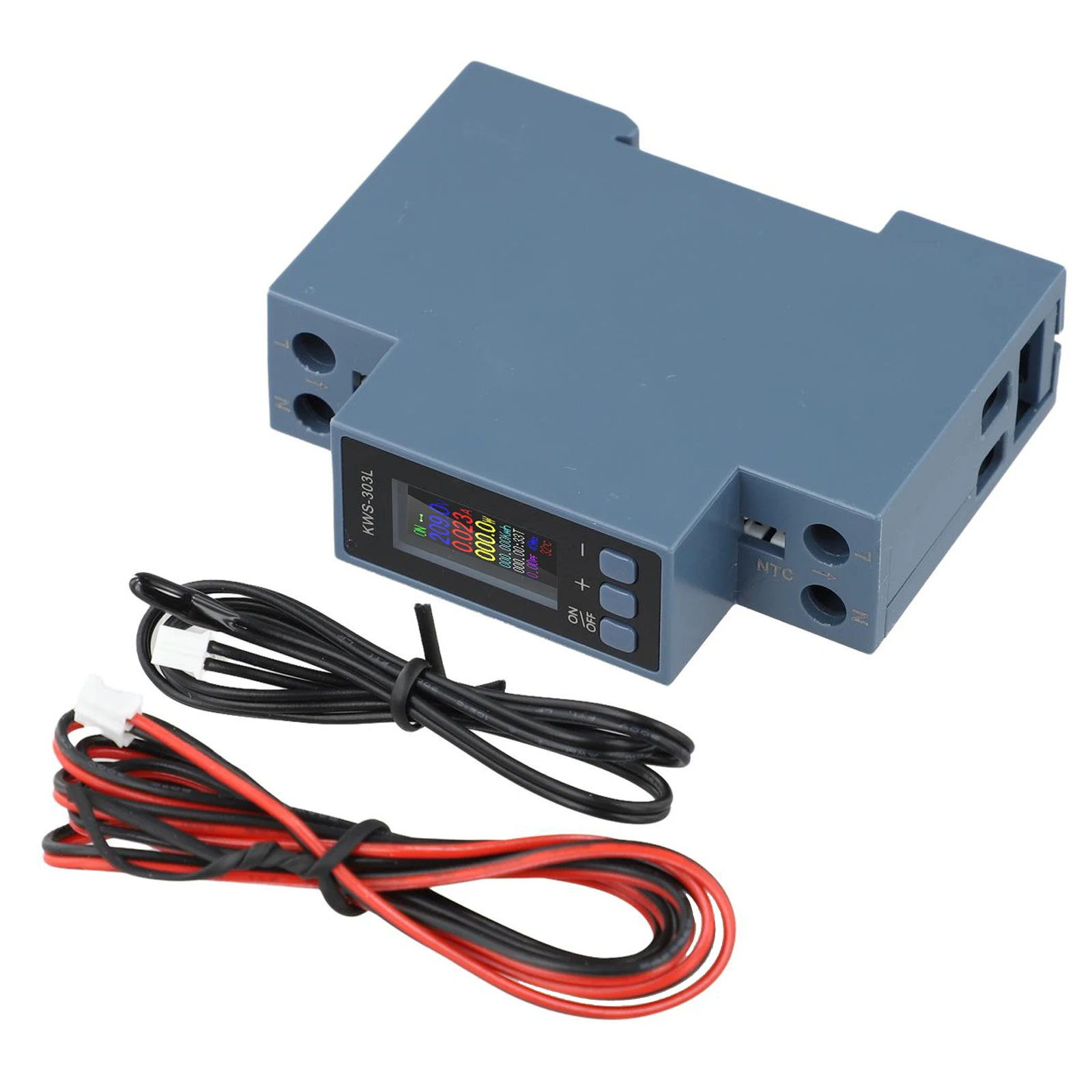 KWS-303L DIN Rail AC Power Meter With RS485 Communication 0.96-Inch Color Display Multifunctional Voltage Current Energy Monitor