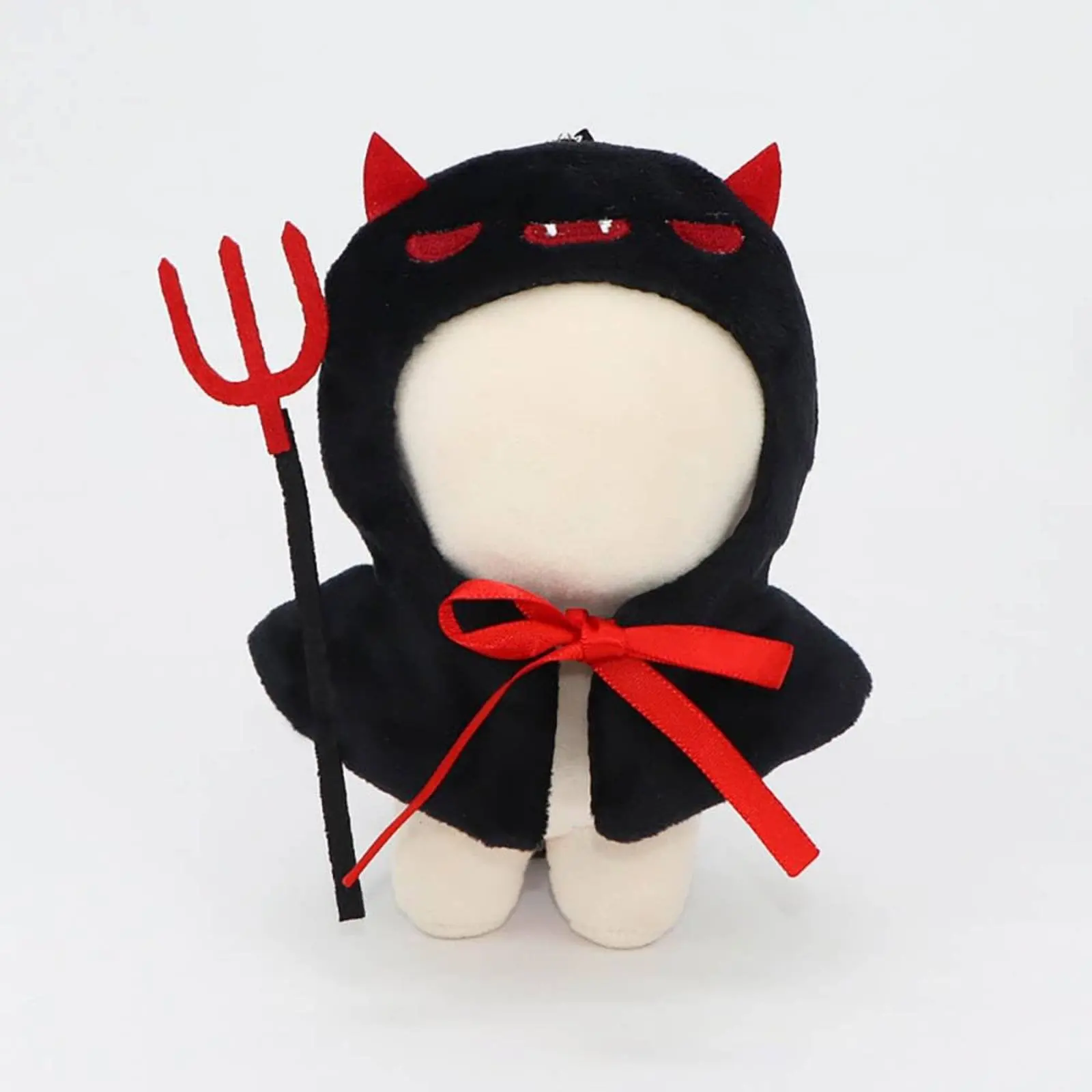 

Костюм для мягкой игрушки на Хэллоуин: милый дизайн, комплект одежды для куклы 10 см, костюм дьяволёнка, с завязками-лентами, наряд для мягкой игрушки