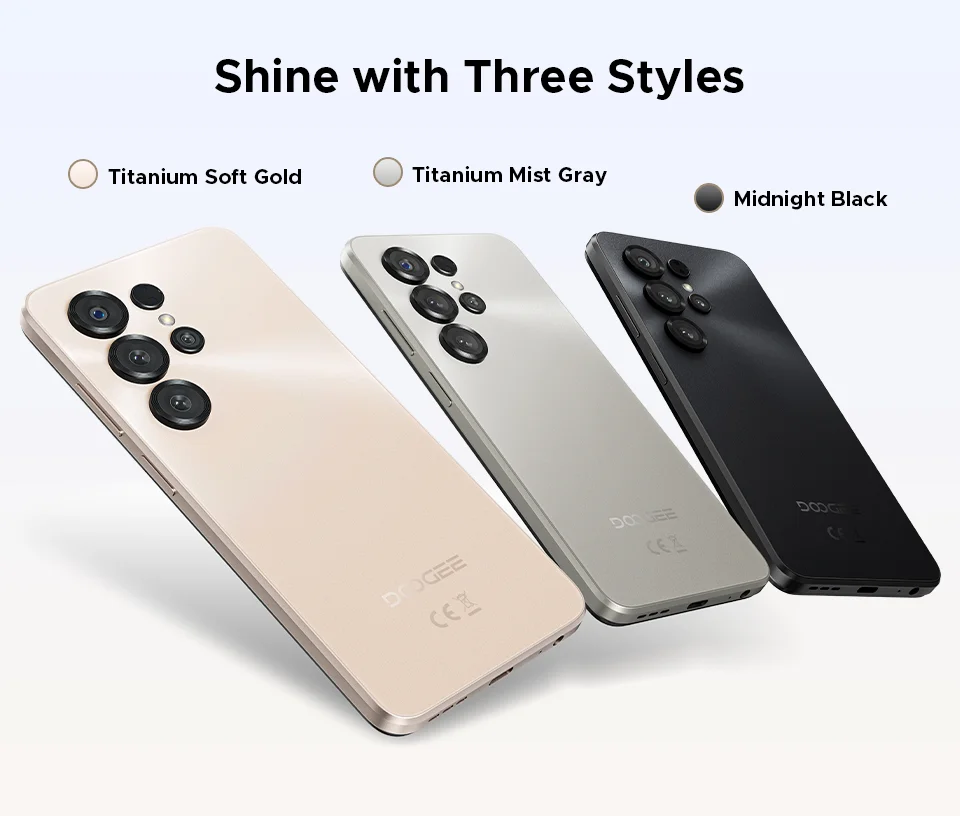 DOOGEE Note56 X Mobile Phone 8.45mm Slim Body 6.56" 90Hz Screen Android 16 6150mAh Battery Al Scene Recognition Smartphone