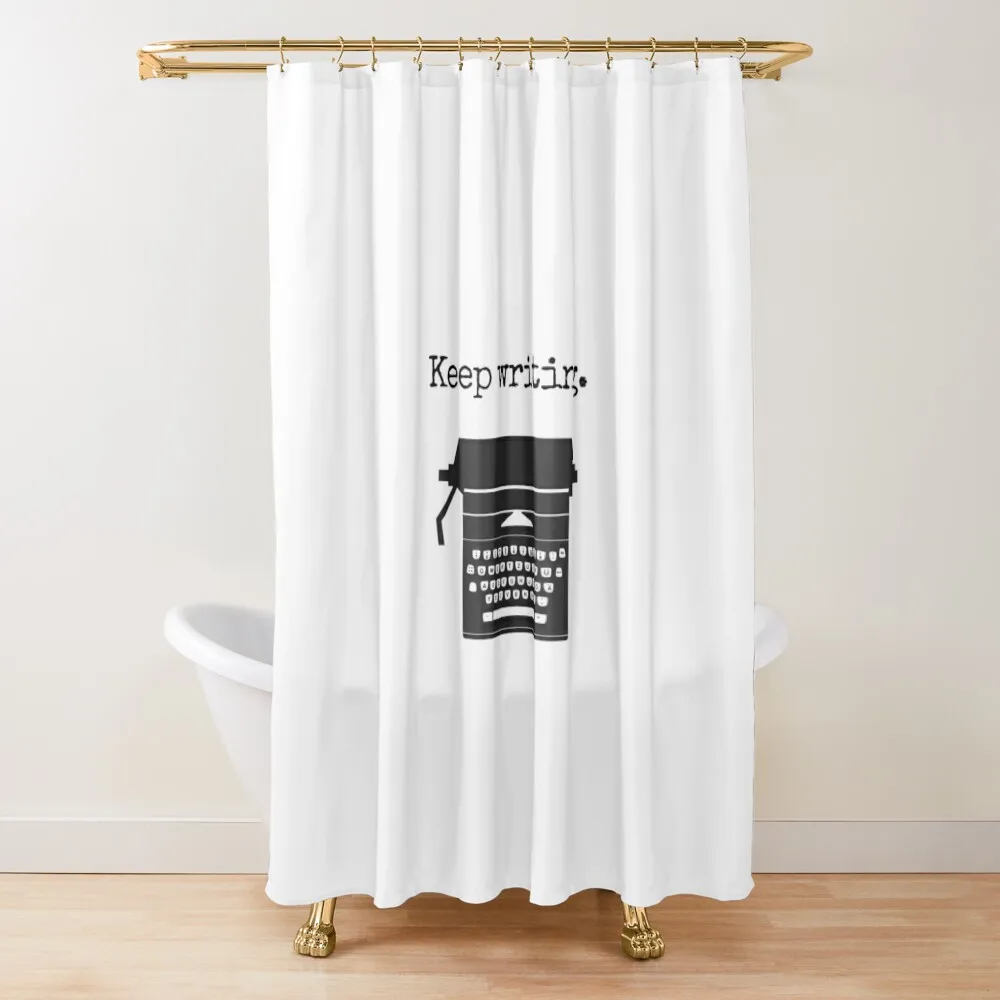 

Keep Writing Typewriter Shower Curtain Modern Bathroom Accessories Modern Showers For Bathroom Anime Bathroom Curtain