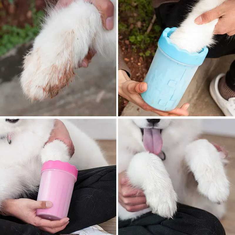 Dog Paw Cleaner Cup Soft Silicone Combs For Small Large Dogs Feet Washer Clean Brush Quickly Wash Dirty Pet Foot Cleaning Bucket