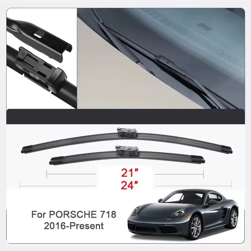 

2PCS Car Wiper Blades for Porsche 718 Front Windscreen Windshield Double Rubber Car Accessories ﻿